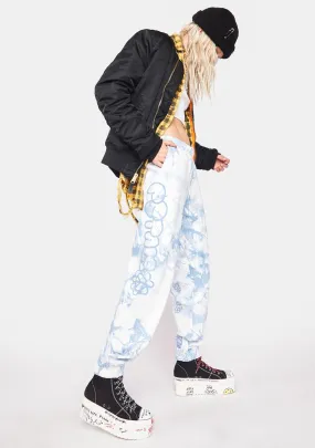 Peace & Petals Tie Dye Sweatpants