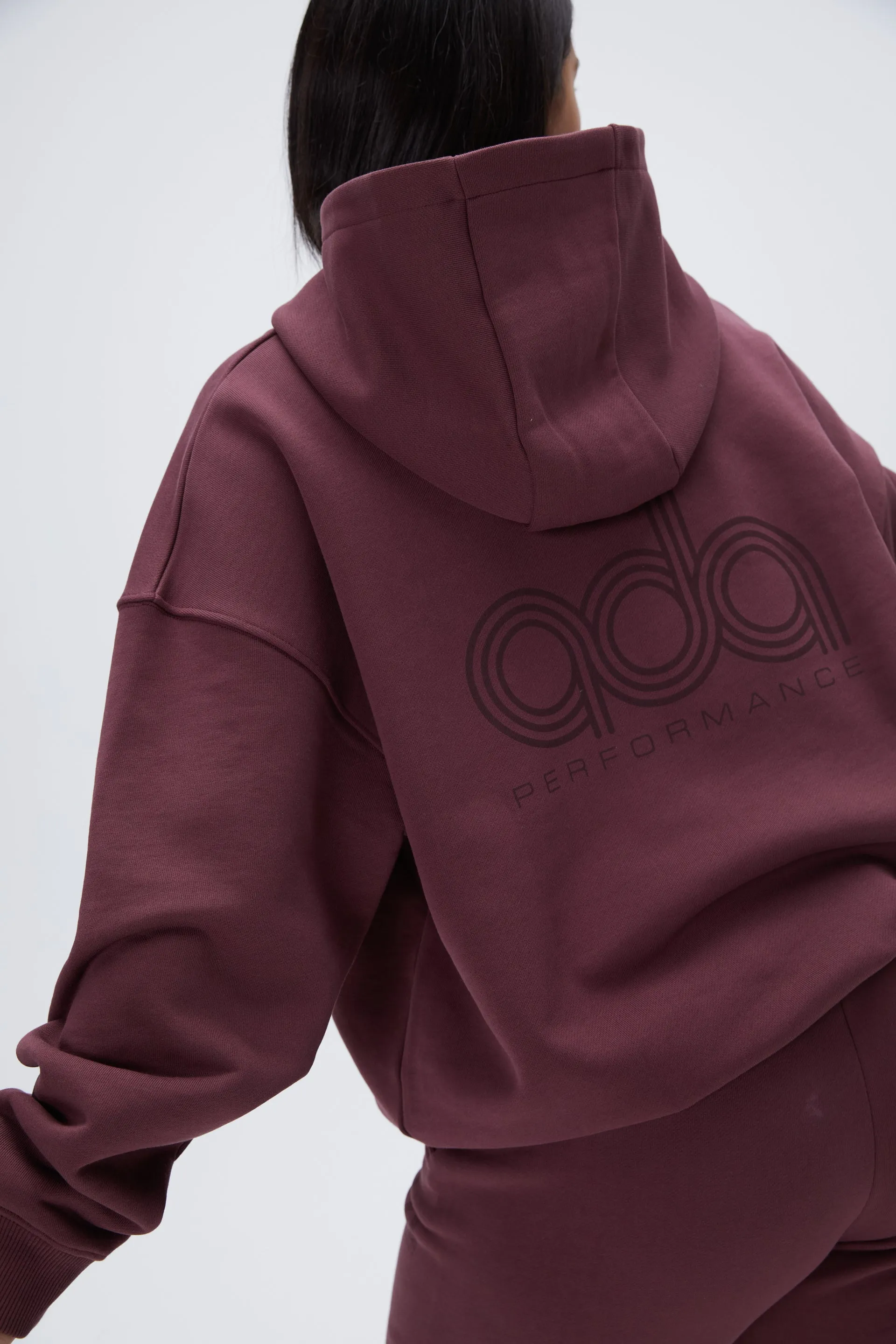 Performance Oversized Hoodie - Burgundy