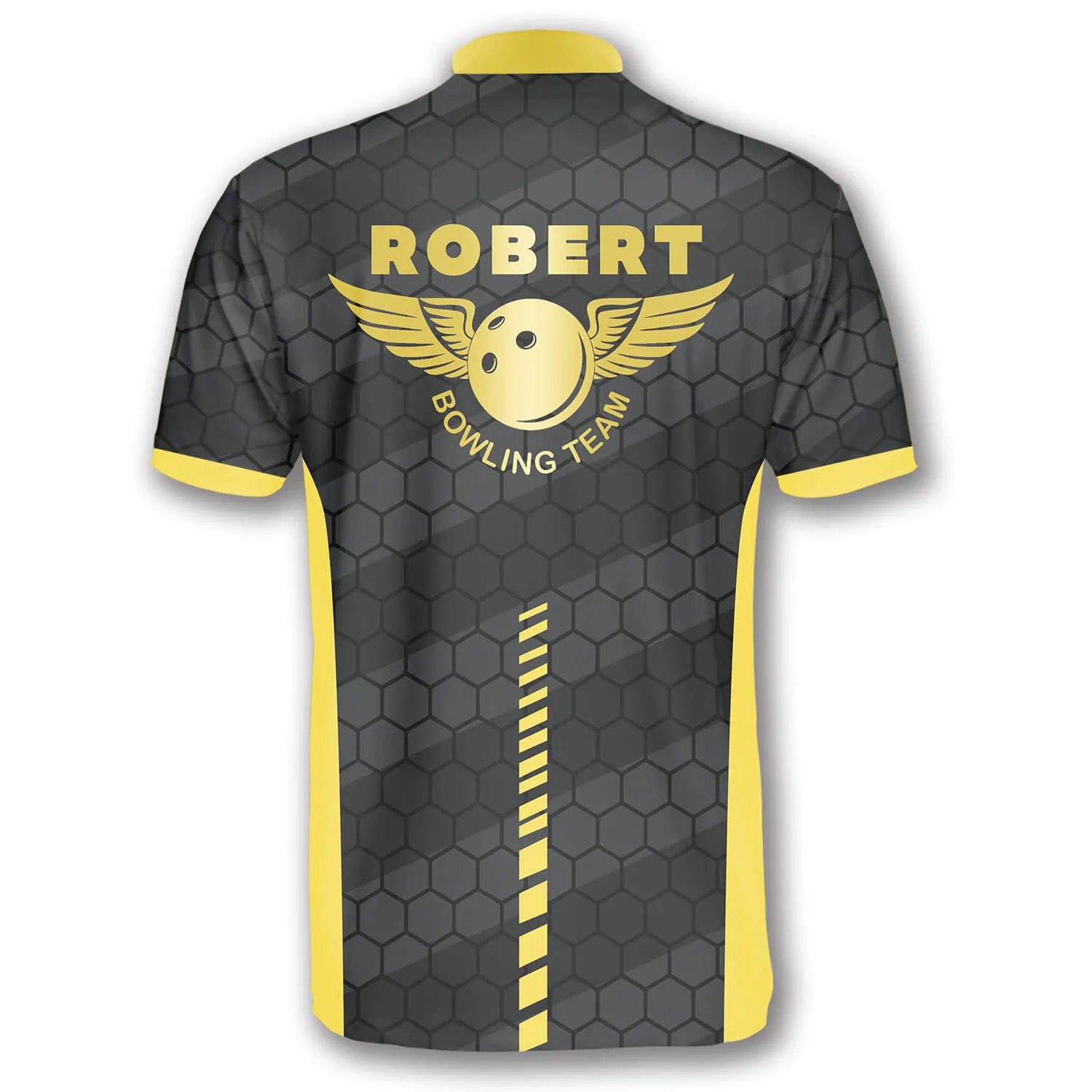 Personalized Name Bowling Heartbeat Honeycomb Pattern Custom Bowling Jerseys for Men