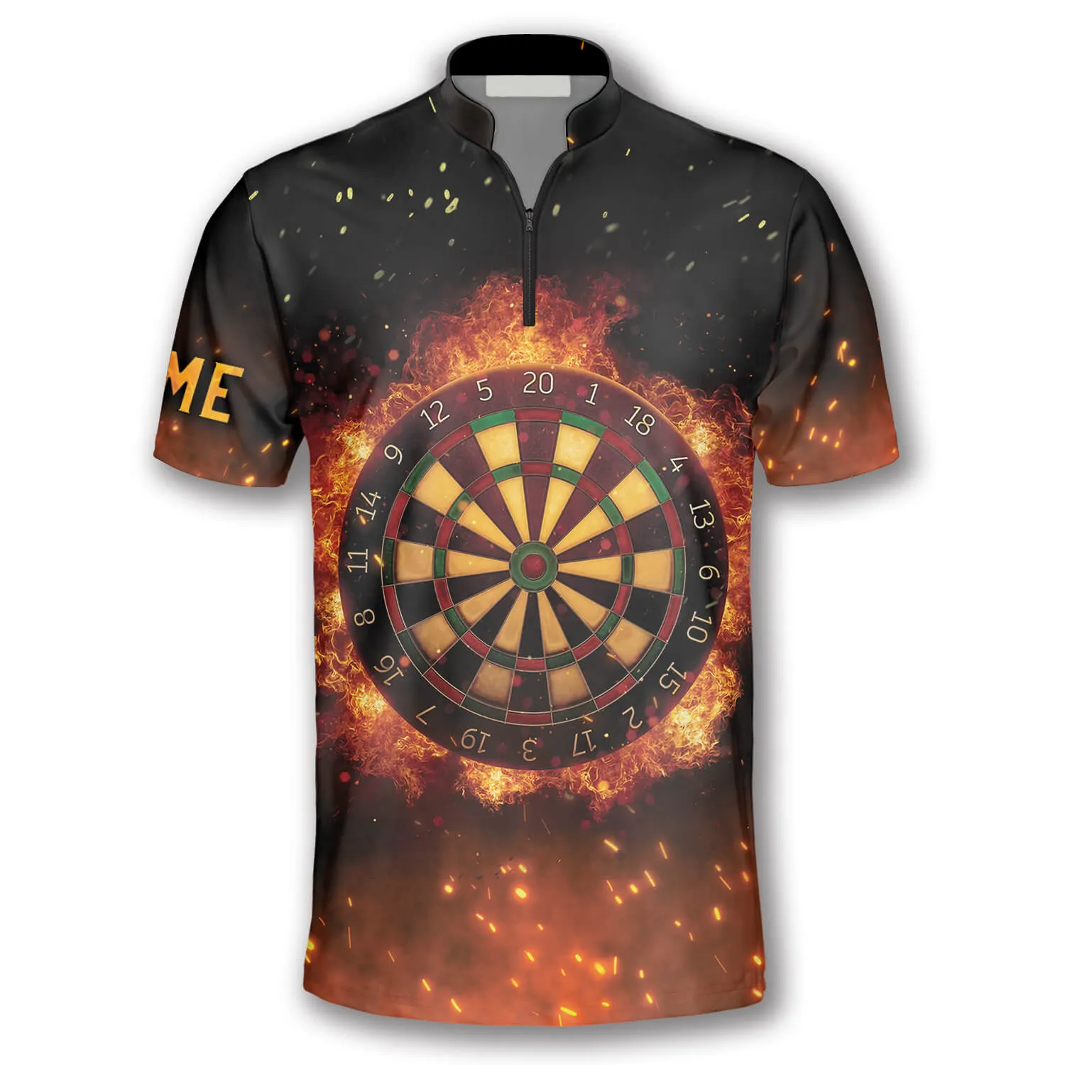 Personalized Name Darts King Fire Flame Custom Darts Jerseys for Men, Idea Gift for Dart Player