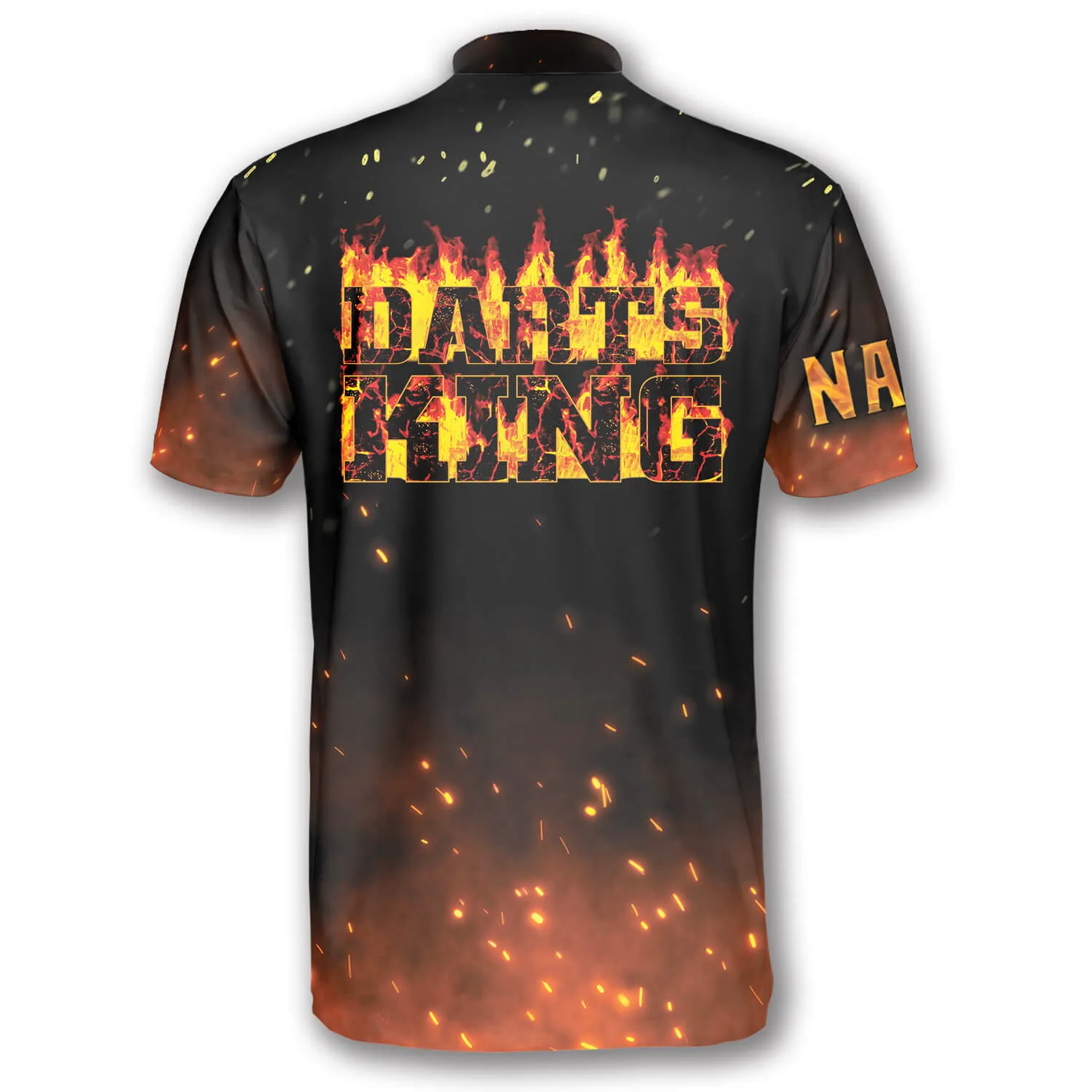 Personalized Name Darts King Fire Flame Custom Darts Jerseys for Men, Idea Gift for Dart Player