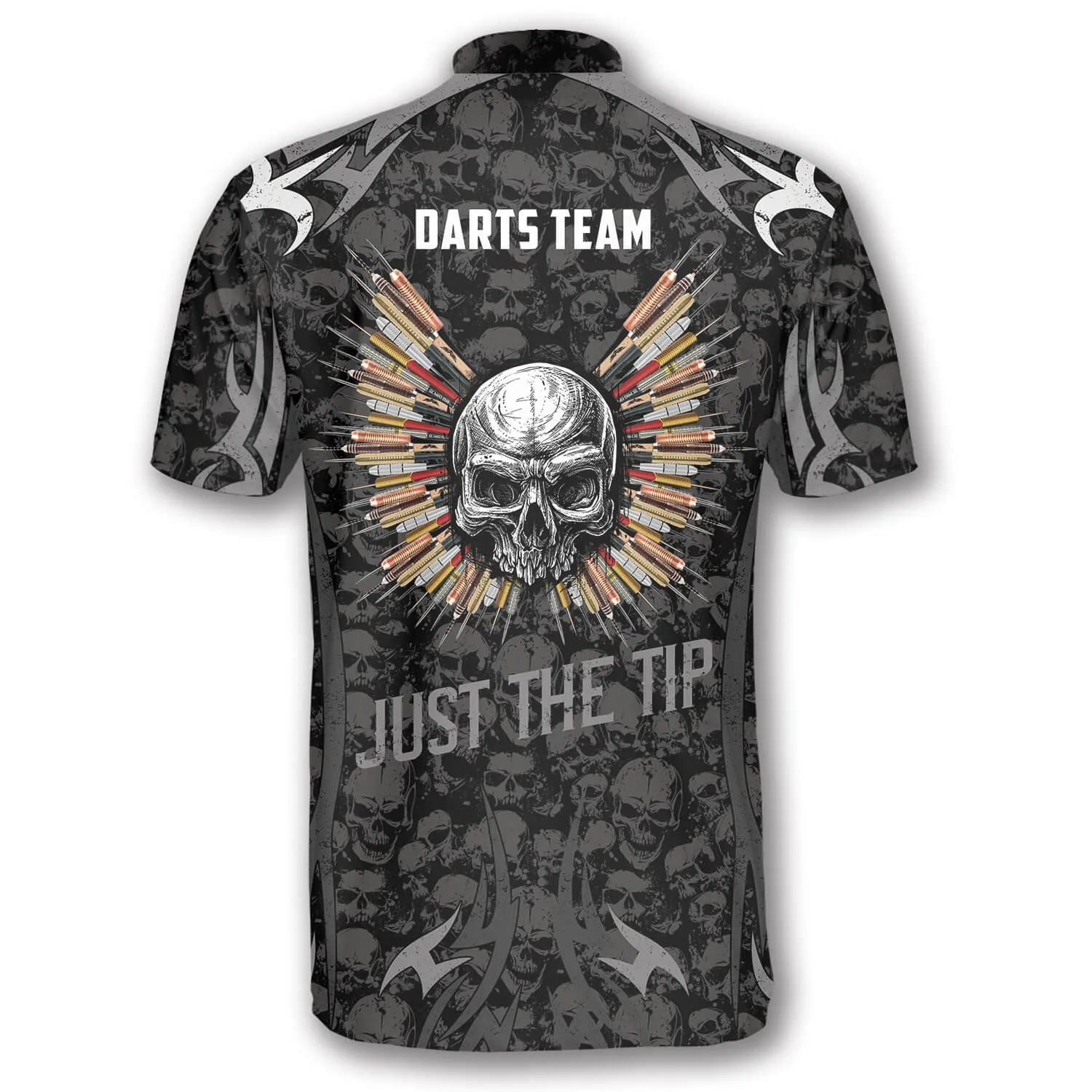 Personalized Skull Angel Wings Custom Darts Jerseys for Men, Skull Dart Jersey Shirt