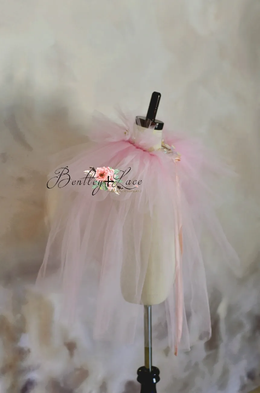 Pink tulle Puff Cape