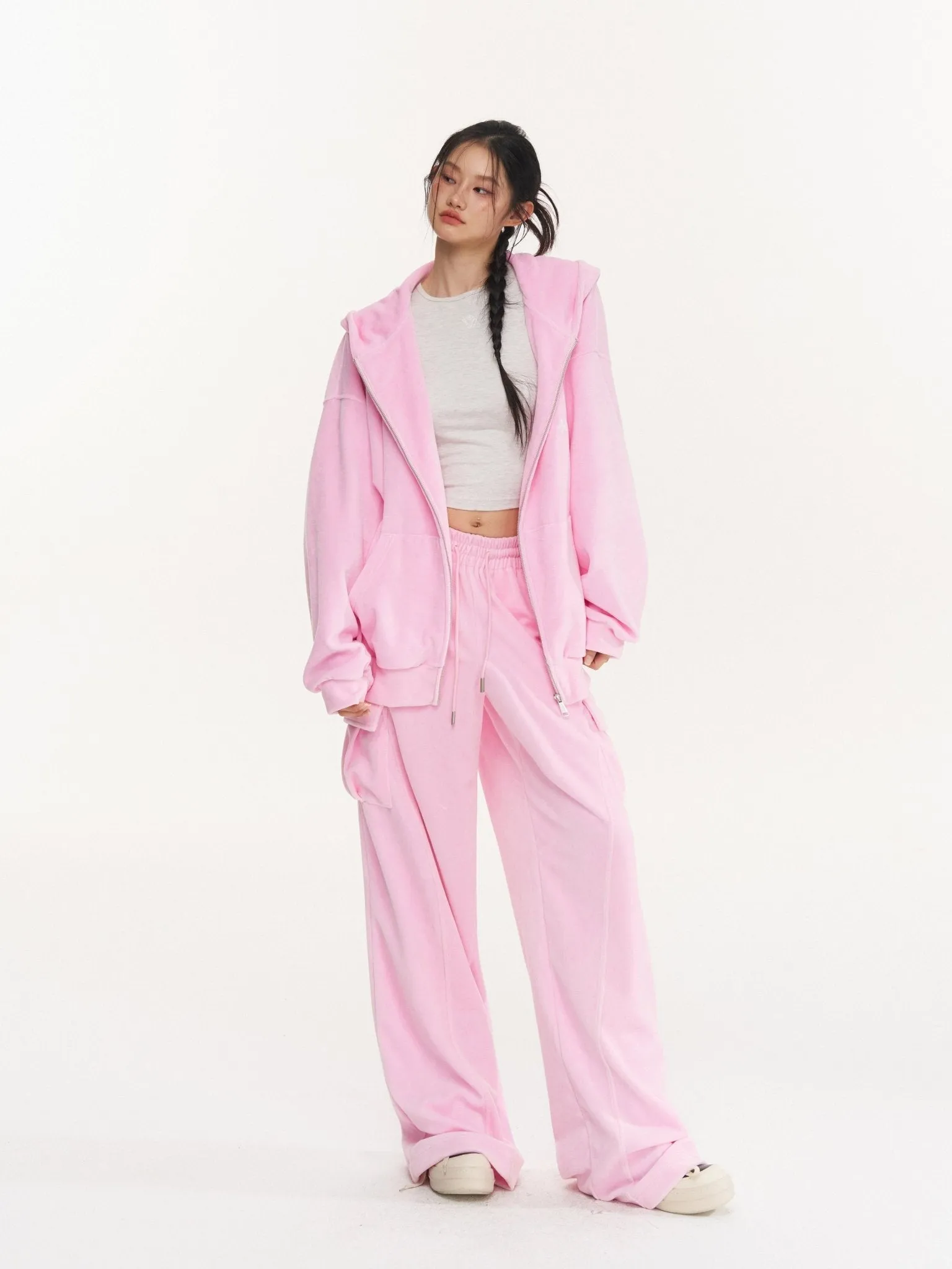 Pink Velvet Sweatpants