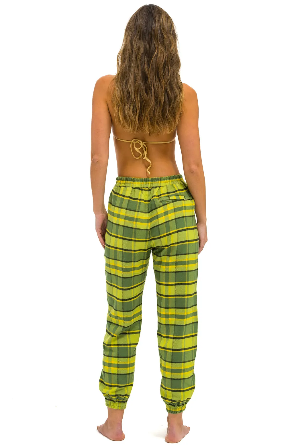 PLAID LODGE PANT - AVOCADO PLAID