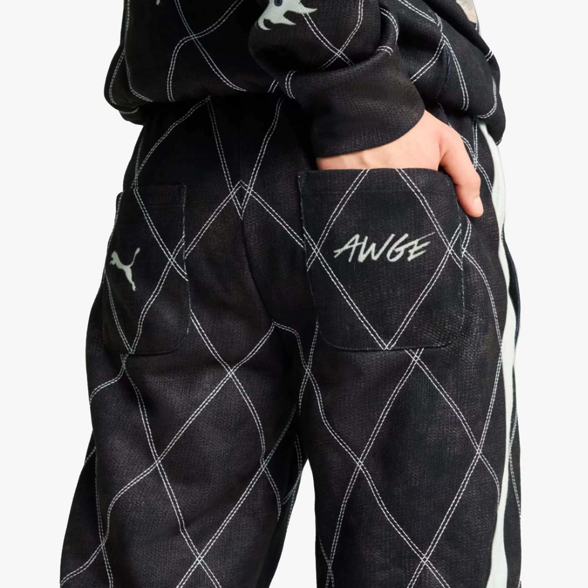 PUMA |X A$AP ROCKY DISTRESSED SWEATPANTS { PUMA BLACK