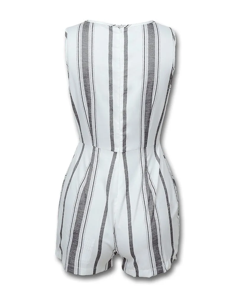 Purpdrank - Spaghetti Strap Bowknot Design Romper