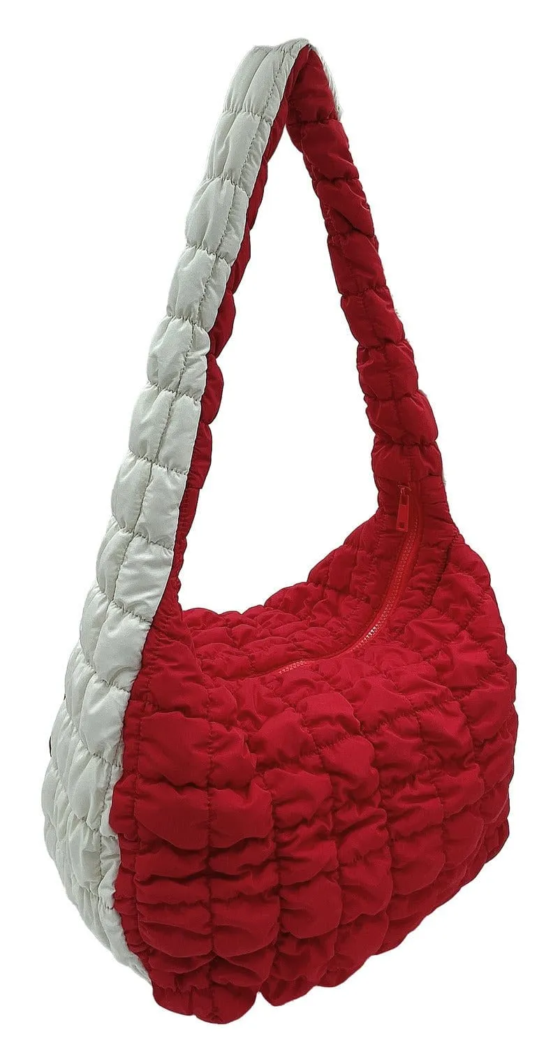 QBS420003 College Colors Large Quilted Puffer Bag