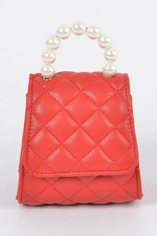 Quilted Mini Clutch (Red)