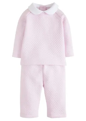 Quilted Pant Set - Light Pink