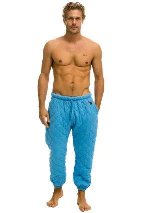 QUILTED SWEATPANTS - OCEAN