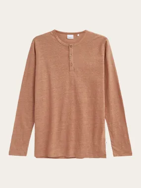 Regular linen henley - GOTS/Vegan - Chocolate Malt