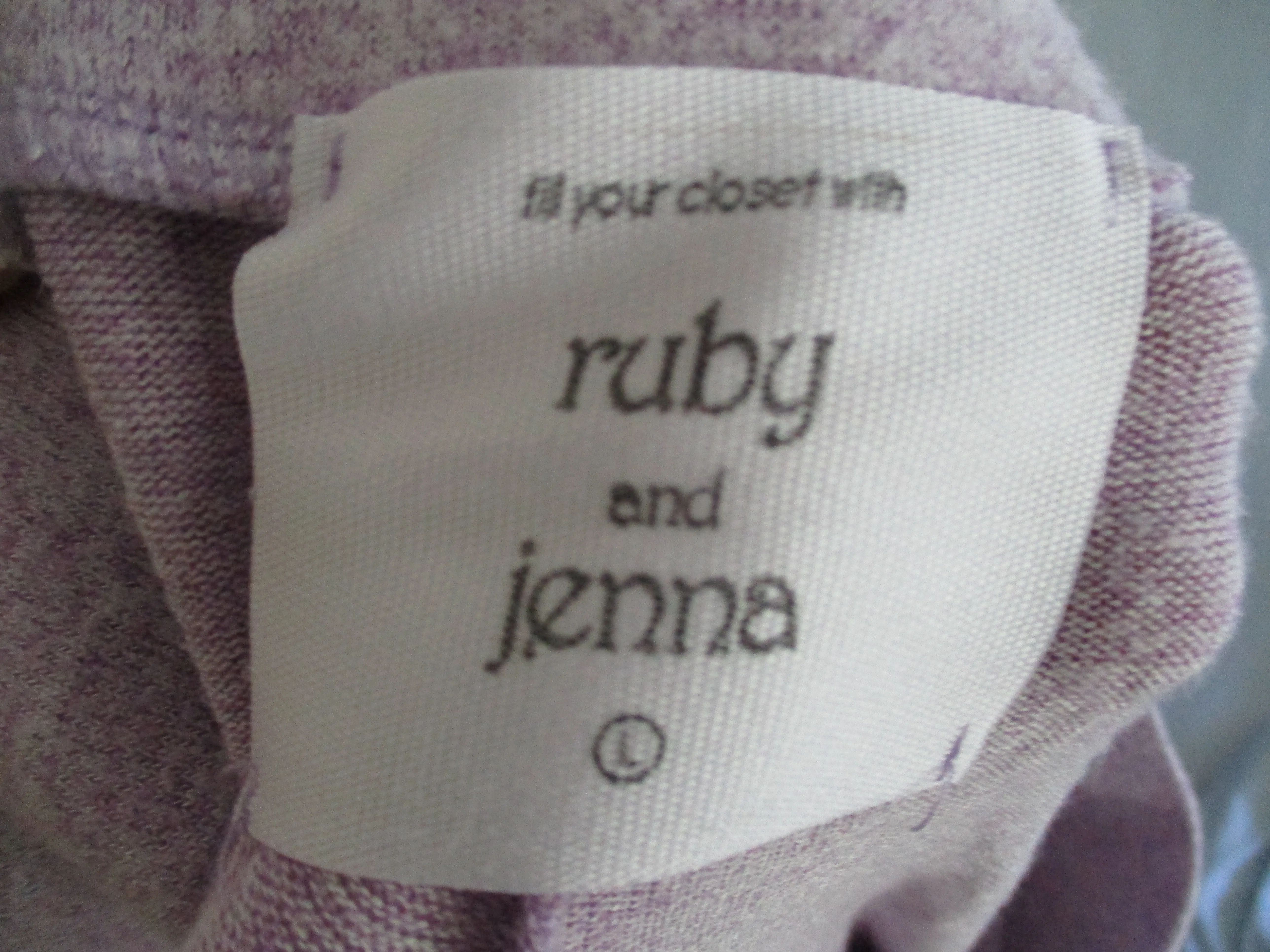 RUBY & JEMMA Sweatpant Yoga Pant Athletic Lounge Jogger L Lilac Lavender