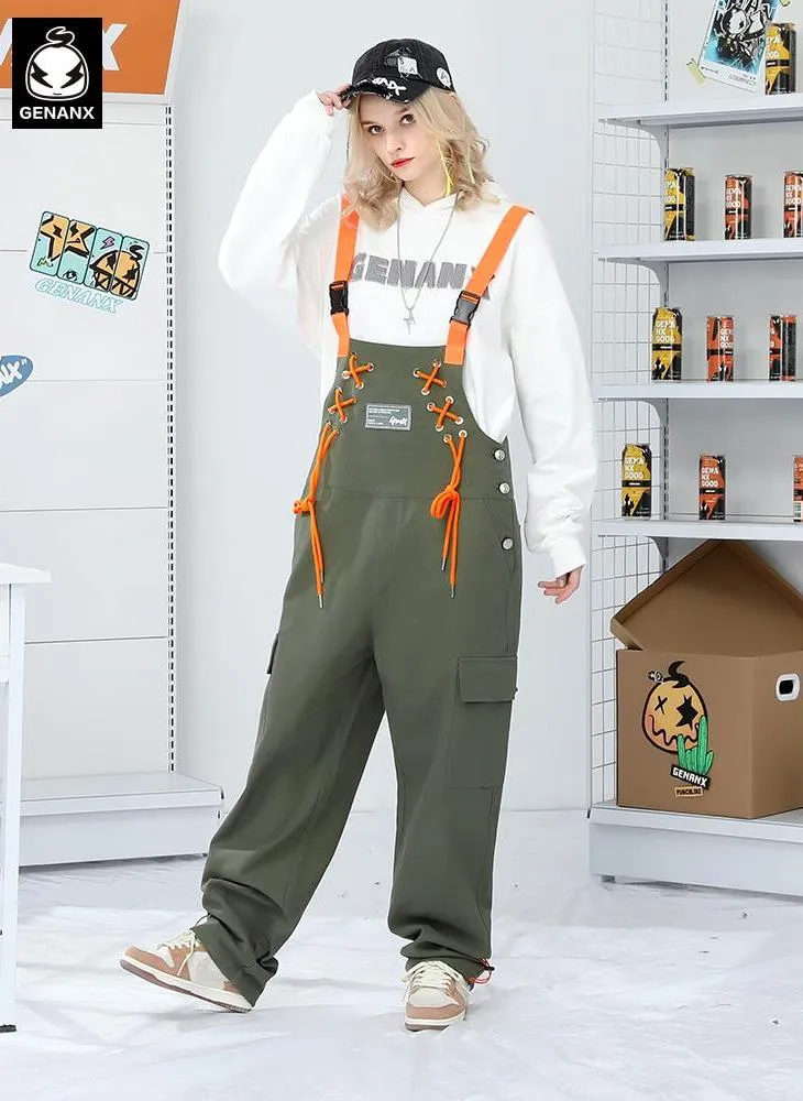 Safari Style Twisted Casual Straight Overall