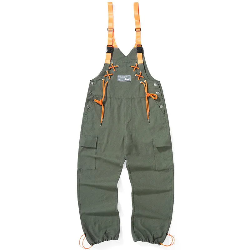 Safari Style Twisted Casual Straight Overall