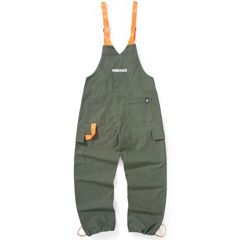 Safari Style Twisted Casual Straight Overall