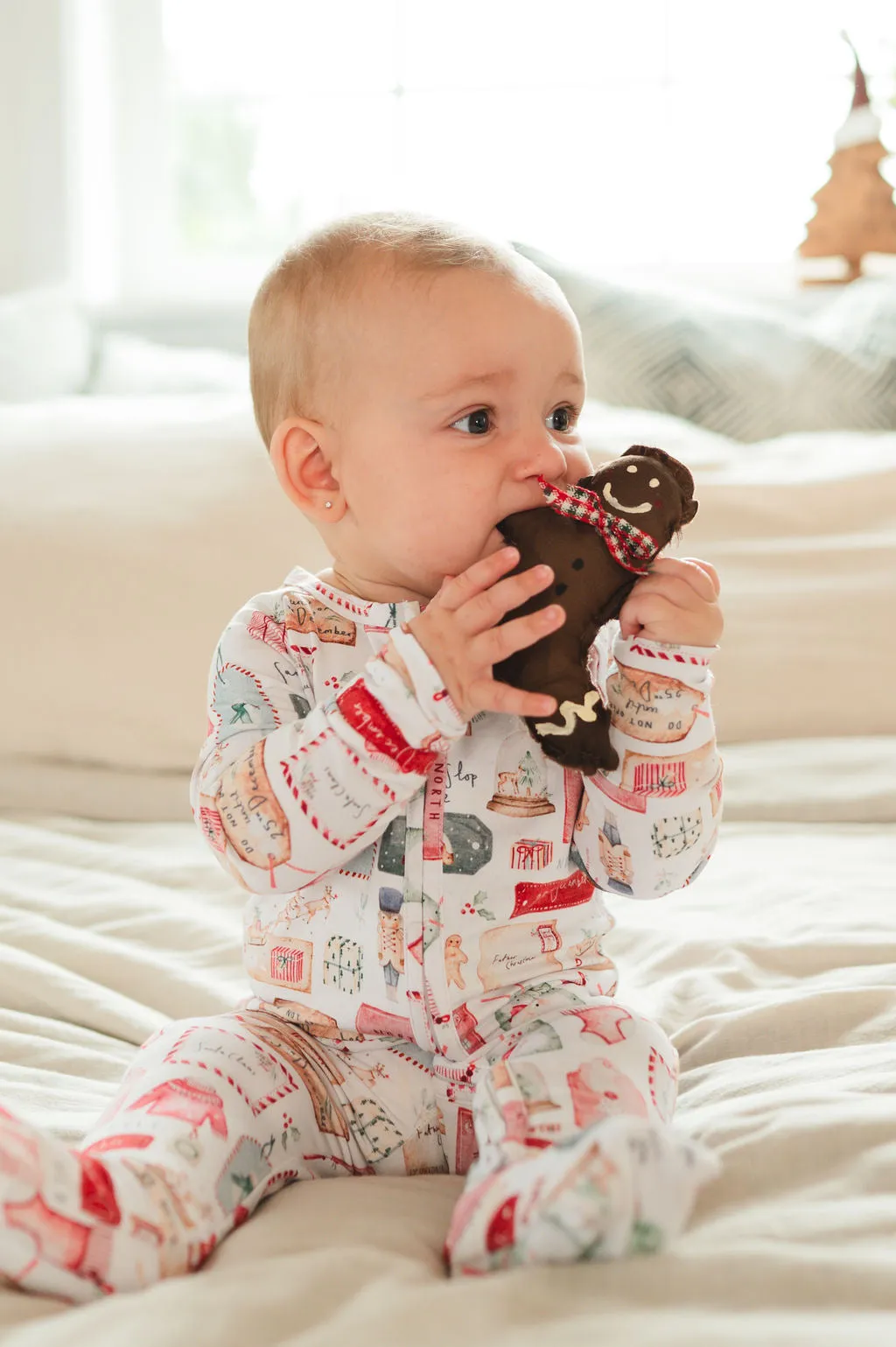 Santa Stop | Bamboo Zip Romper