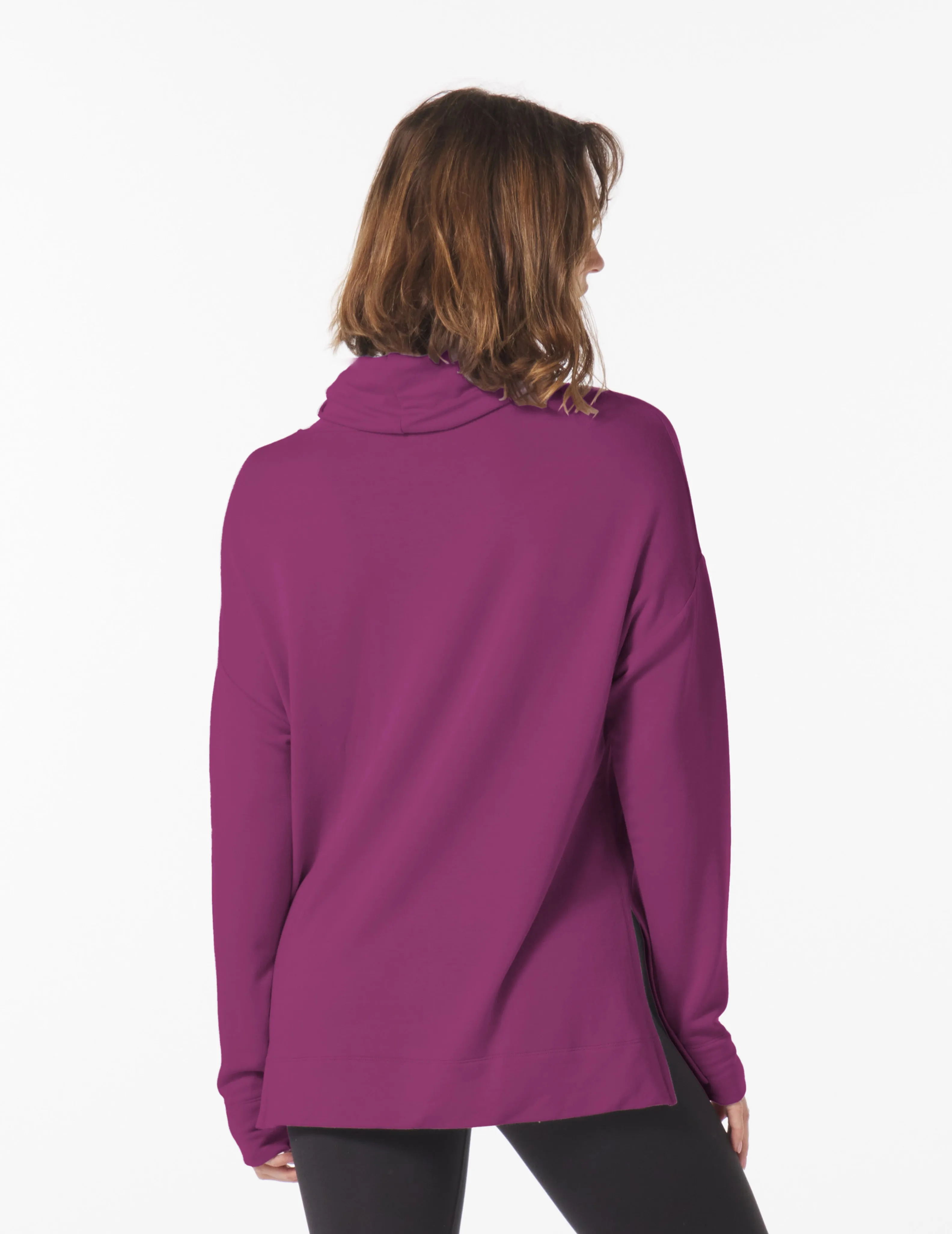 Scarf Neck Tunic: Mulberry