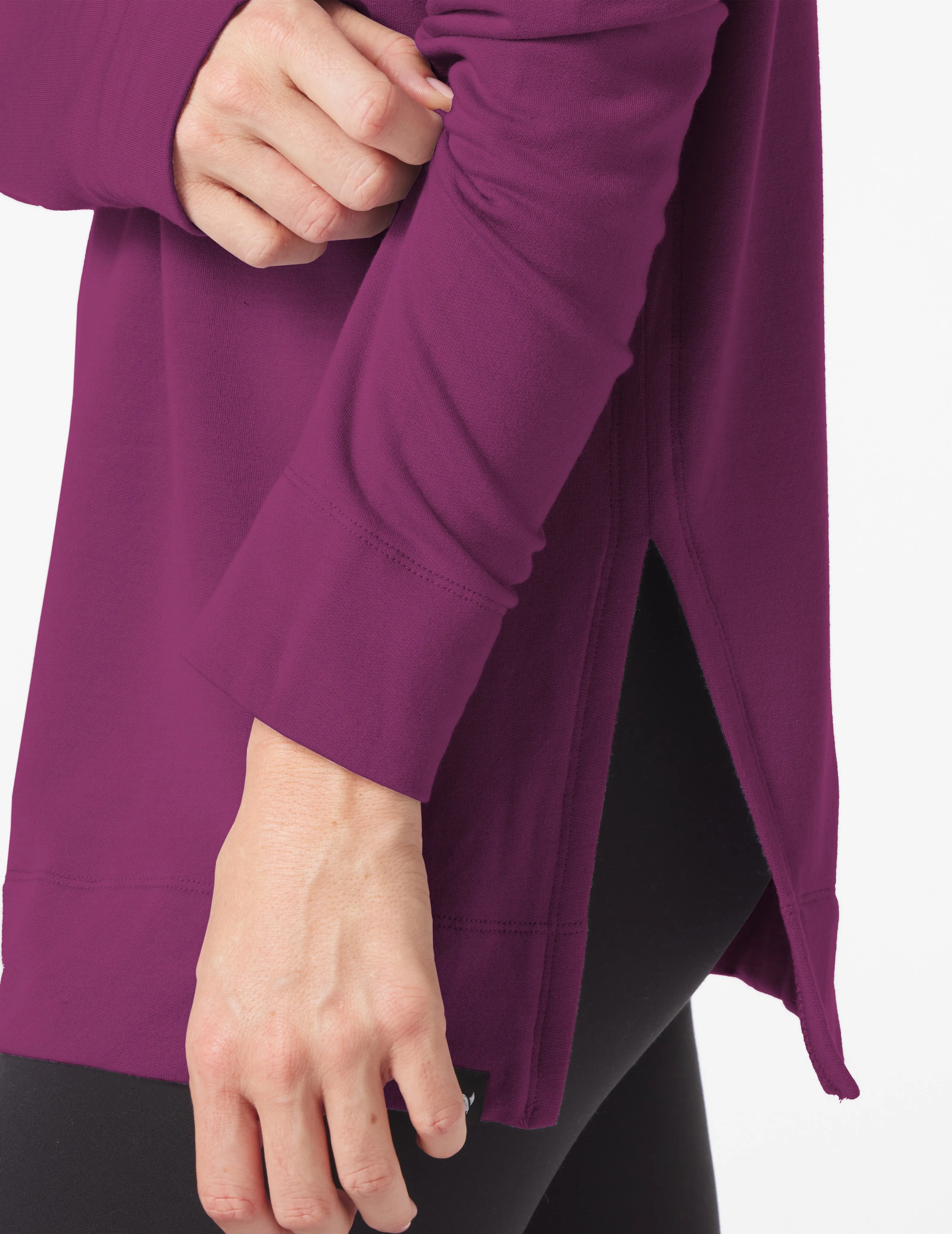 Scarf Neck Tunic: Mulberry