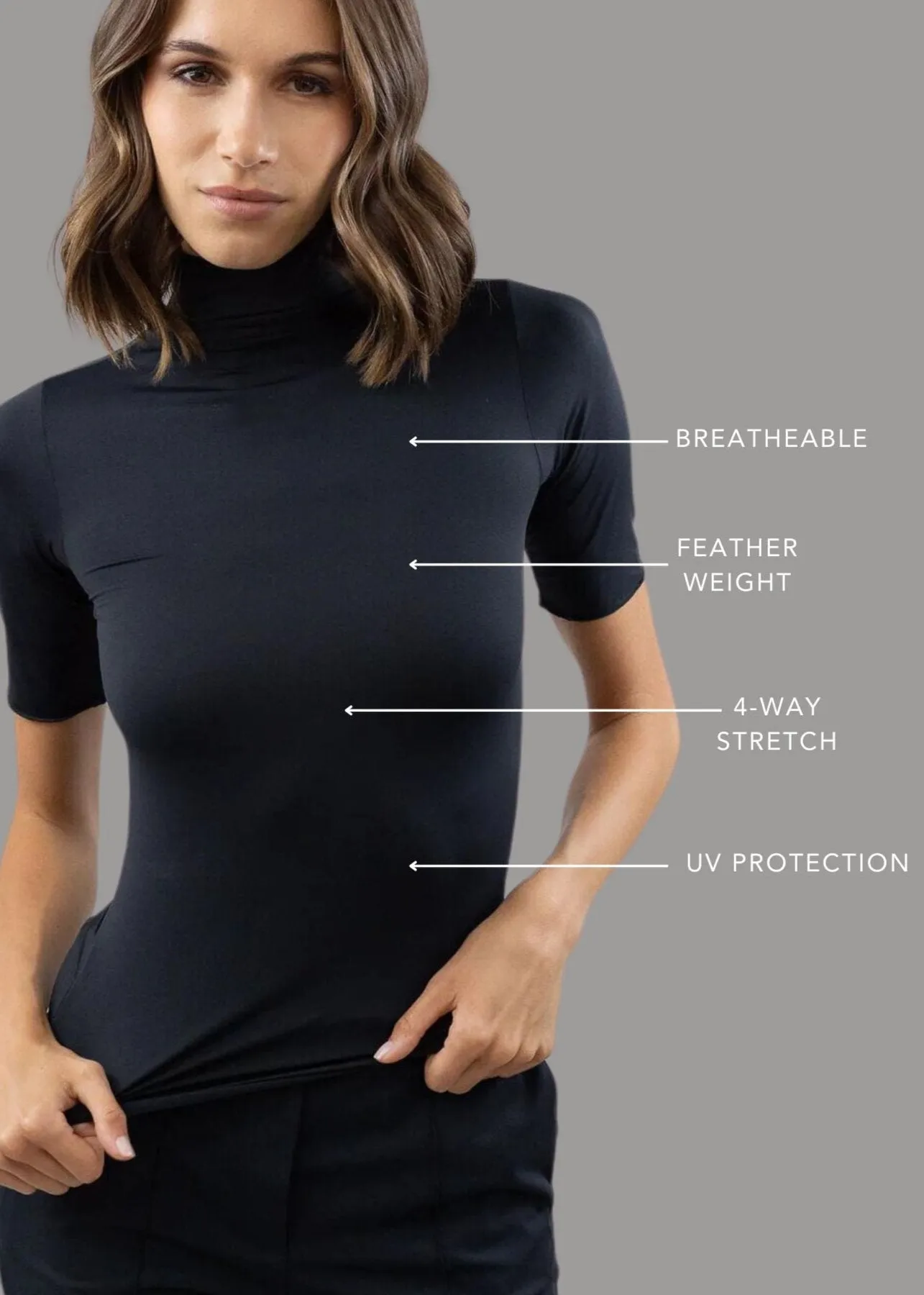 Short Sleeve Turtleneck