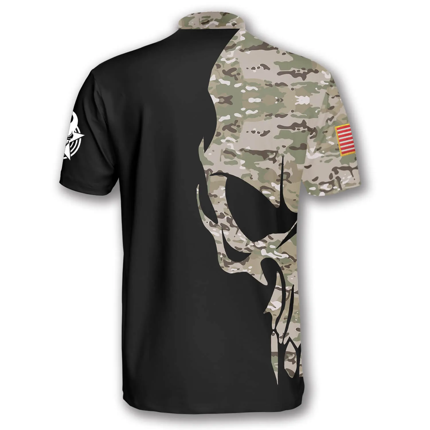 Skull Camouflage Custom Billiard Jerseys for Men, Idea Gift for Billiard Player, Skull Shirt