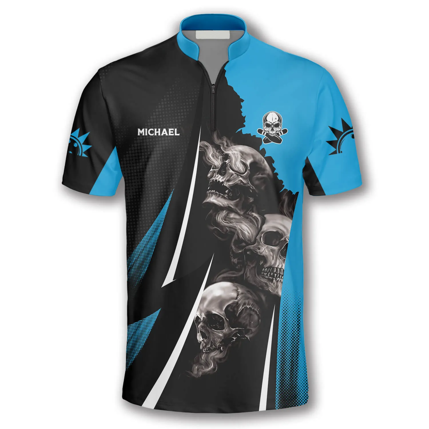 Skull Strike King Custom Bowling Jerseys for Men, Bowling Skull Wing Shirt, Skull Shirt