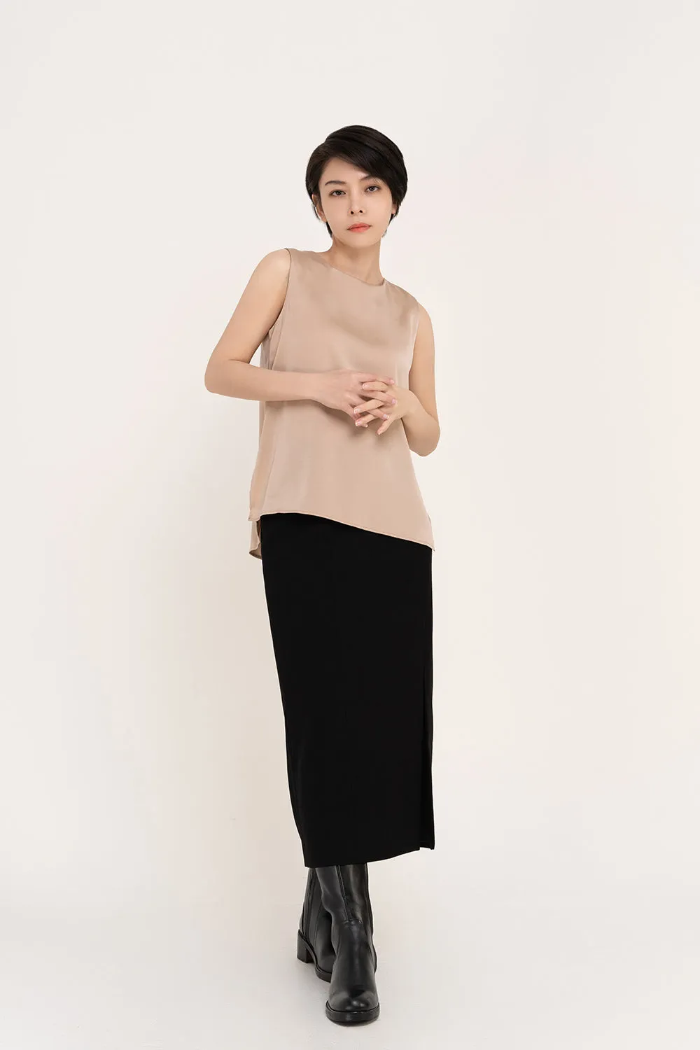 Slit Pencil Skirt