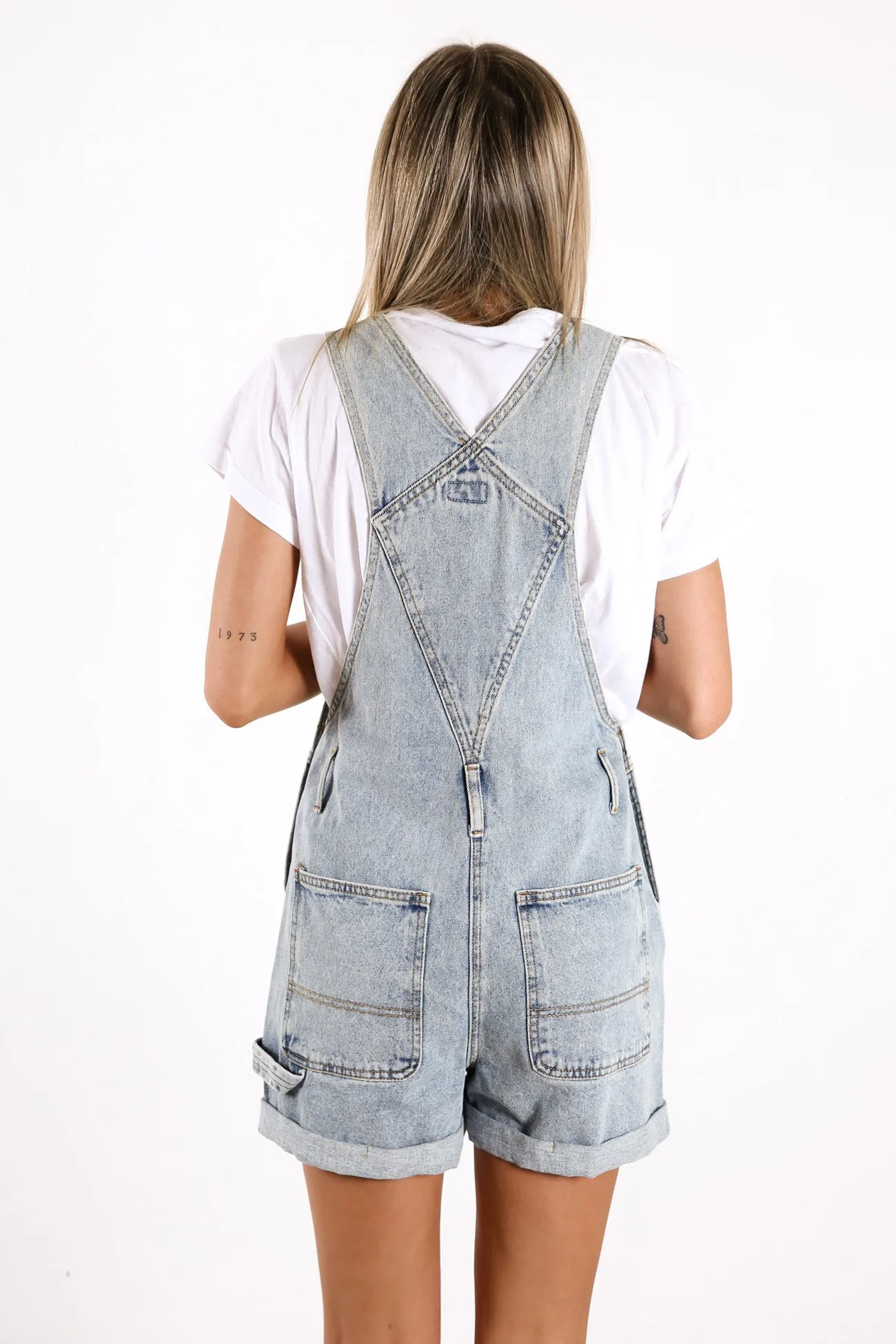 Sloucher Denim Overall Tradie Blue