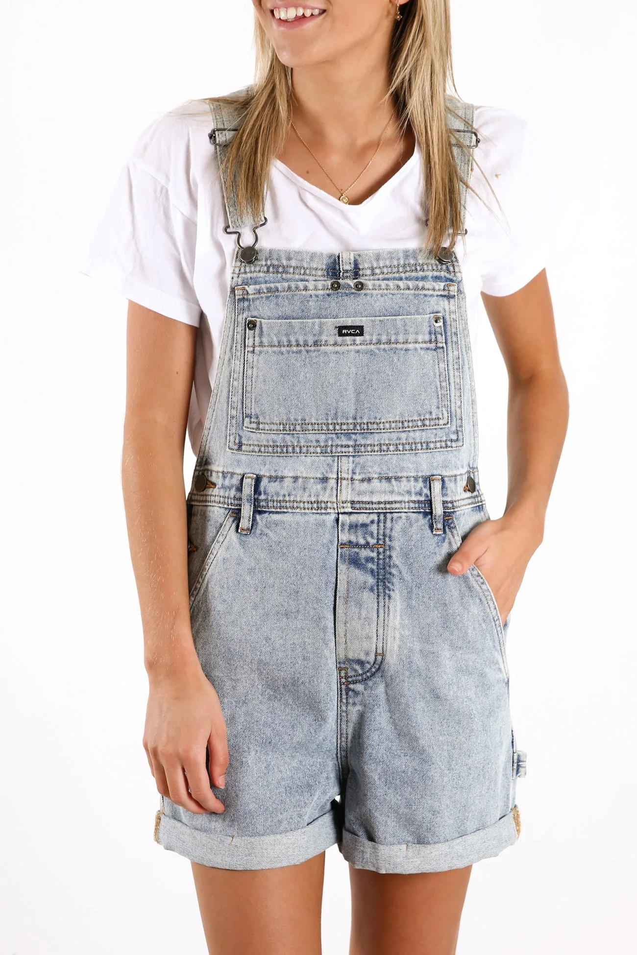 Sloucher Denim Overall Tradie Blue