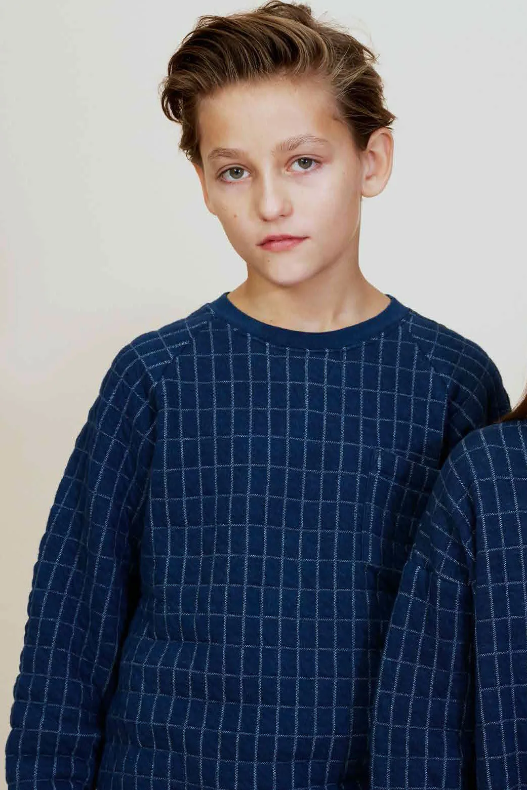 Soft Gallery Beau Boys Sweatshirt - Navy Quilt