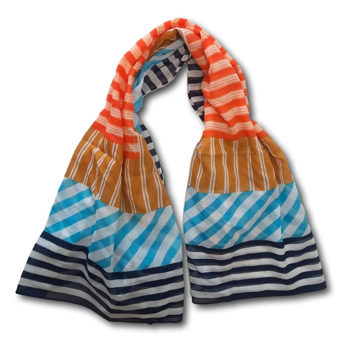 Striped Multi Coloured Scarf