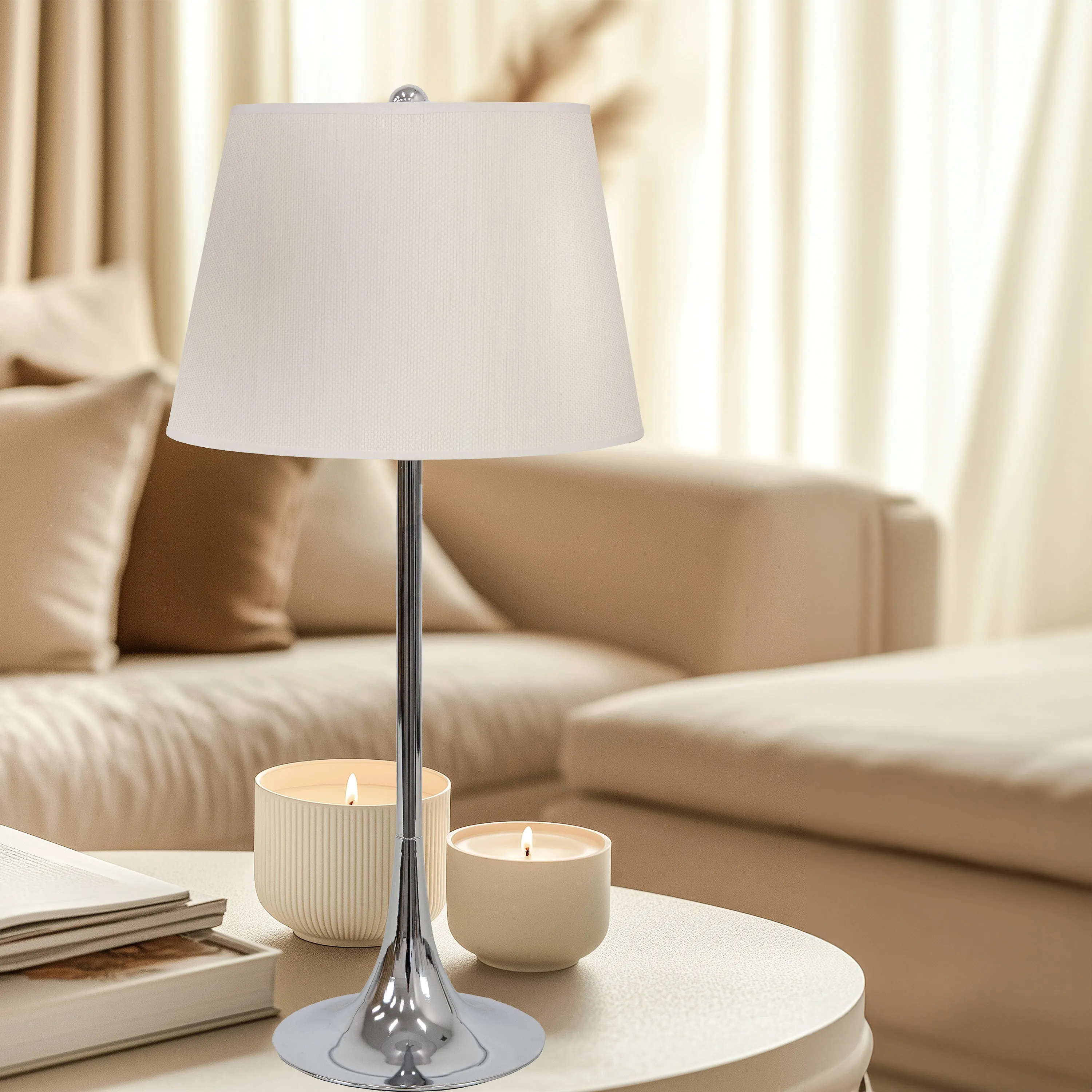 Sunnydaze Modern Splendor 3-Piece Floor and Table Lamp Set