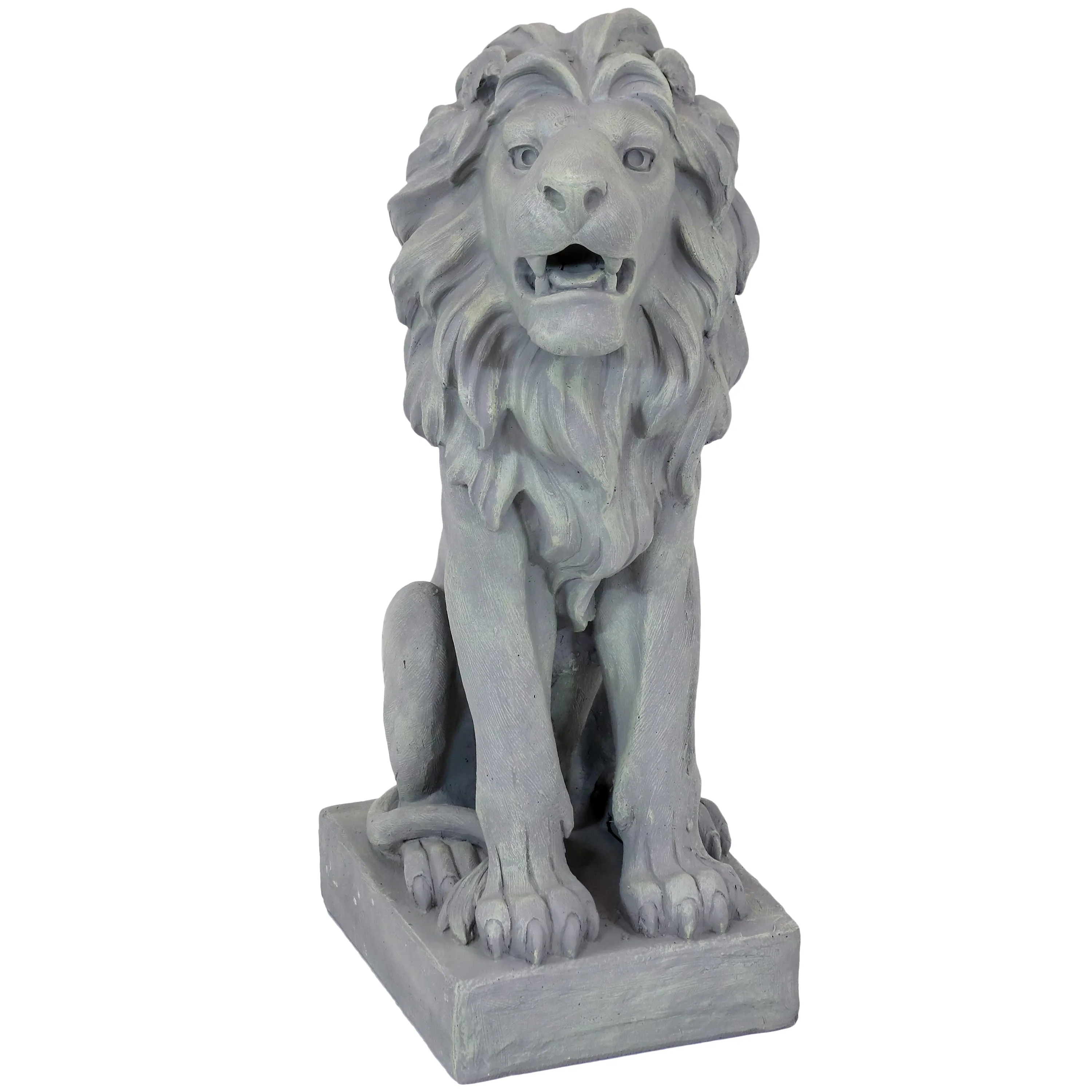 Sunnydaze Noble Beast Sitting Lion Outdoor Statue - 30"