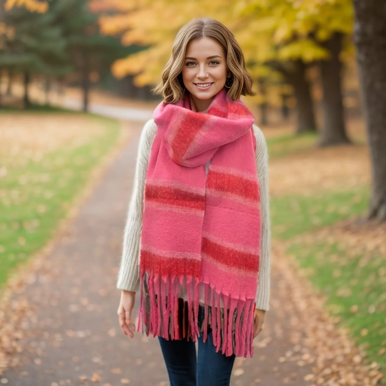 Super Thick Stripey Scarf