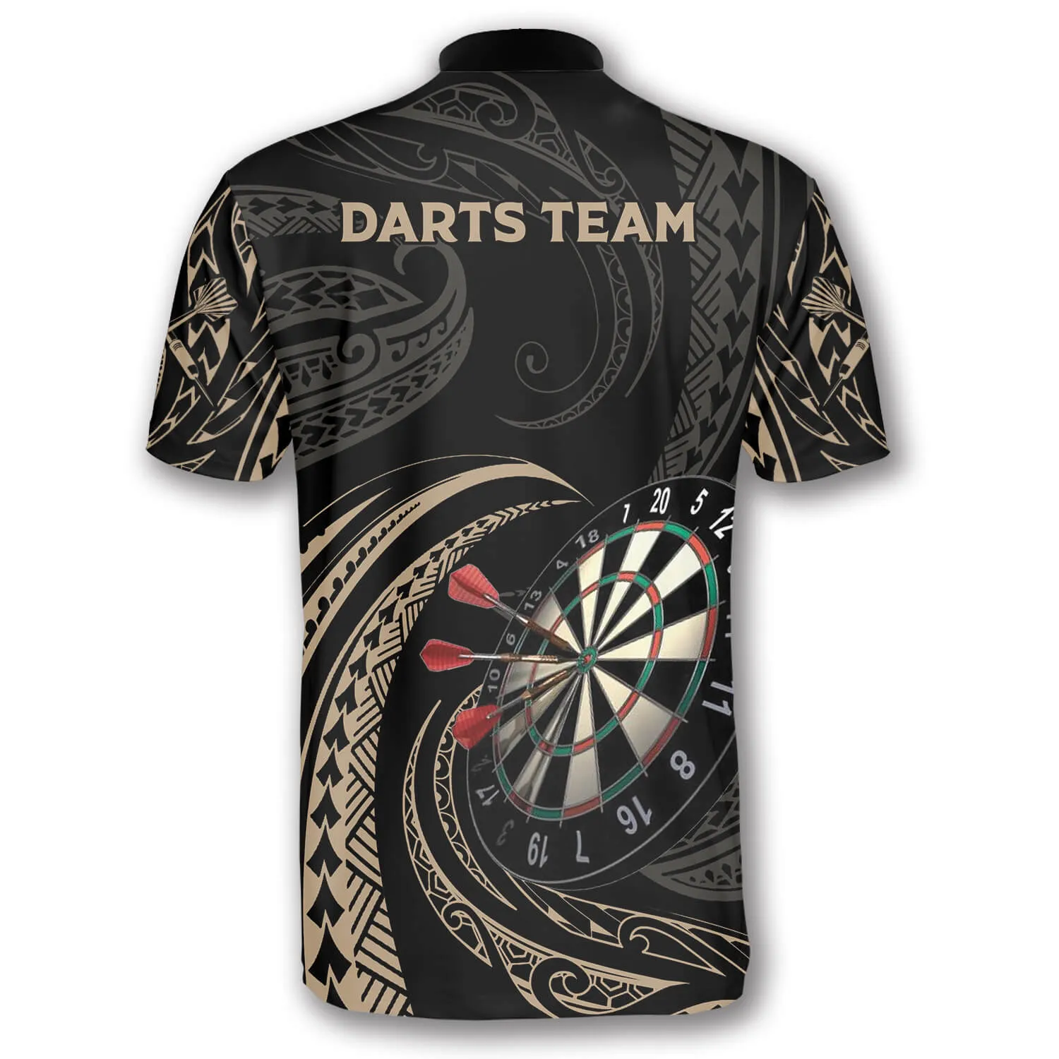 Tangle Tribal Pattern Custom Darts Jerseys For Men, Personalized Name Team Dart Shirt