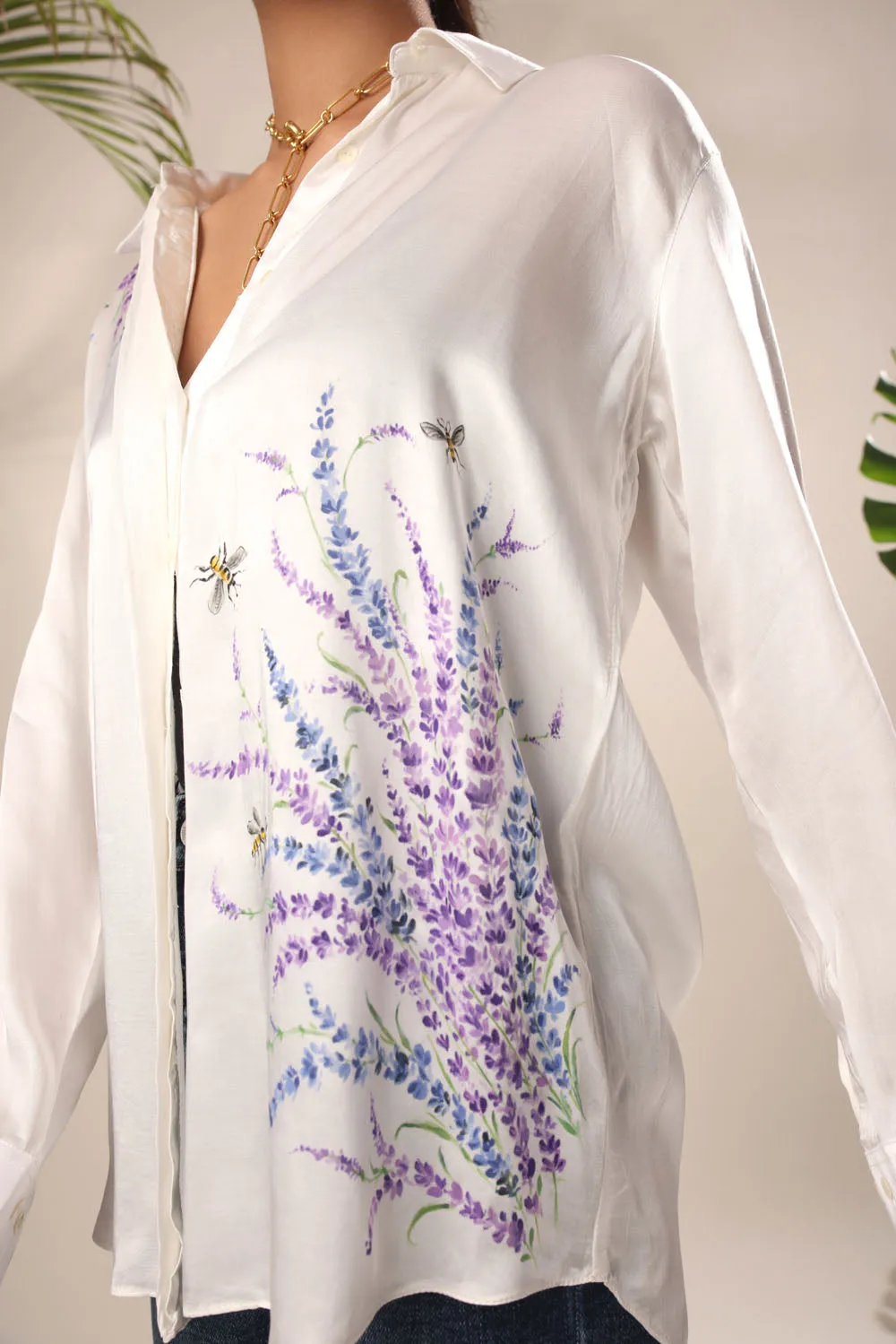 Tender Lavender Painted Shirt