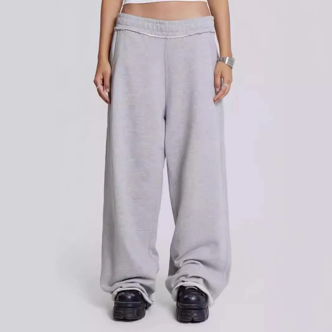 Toleet Women's and Men's Fall street style Personalized Street Gray Casual Pants Baggy Sweatpants Pants