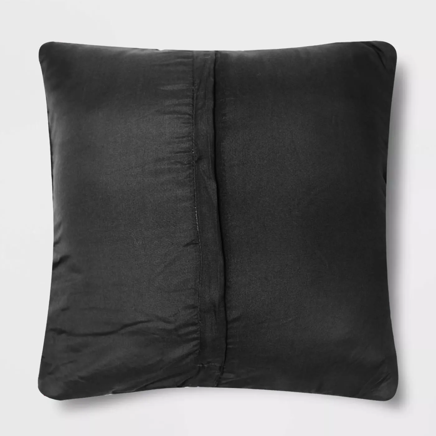 Velvet Quilted Embroidered Cushion Cover Black