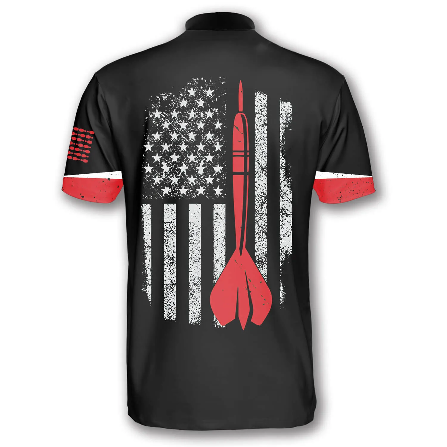 Vintage American Flag Emblem Custom Darts Jerseys for Men, Dart Flag Shirt, Uniform Dart Team