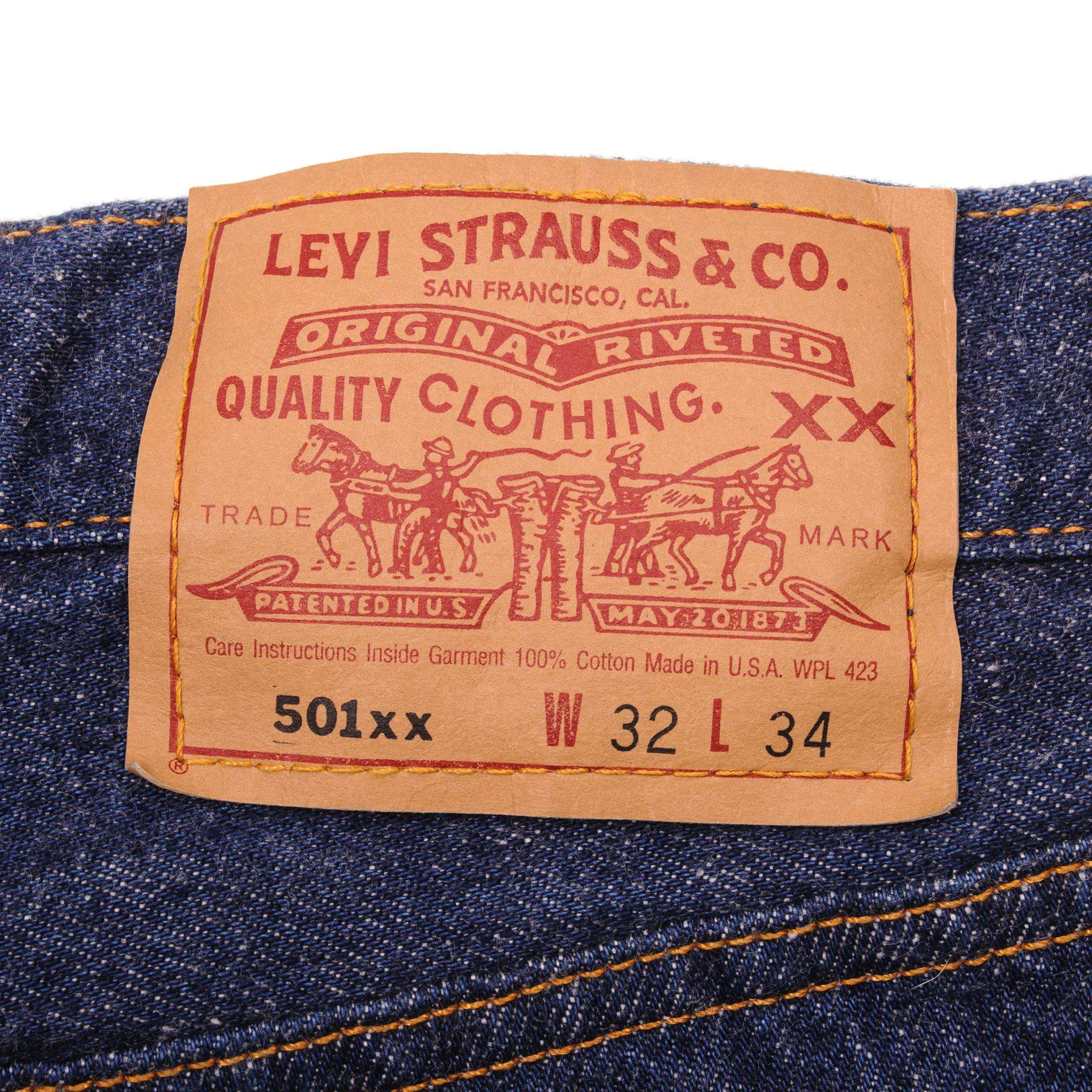 VINTAGE LEVIS 501 JEANS INDIGO SIZE W31 L30 MADE IN USA