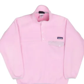 VINTAGE PATAGONIA PINK SYNCHILLA SNAP T FLEECE PULLOVER JACKET 2000S XS MADE USA