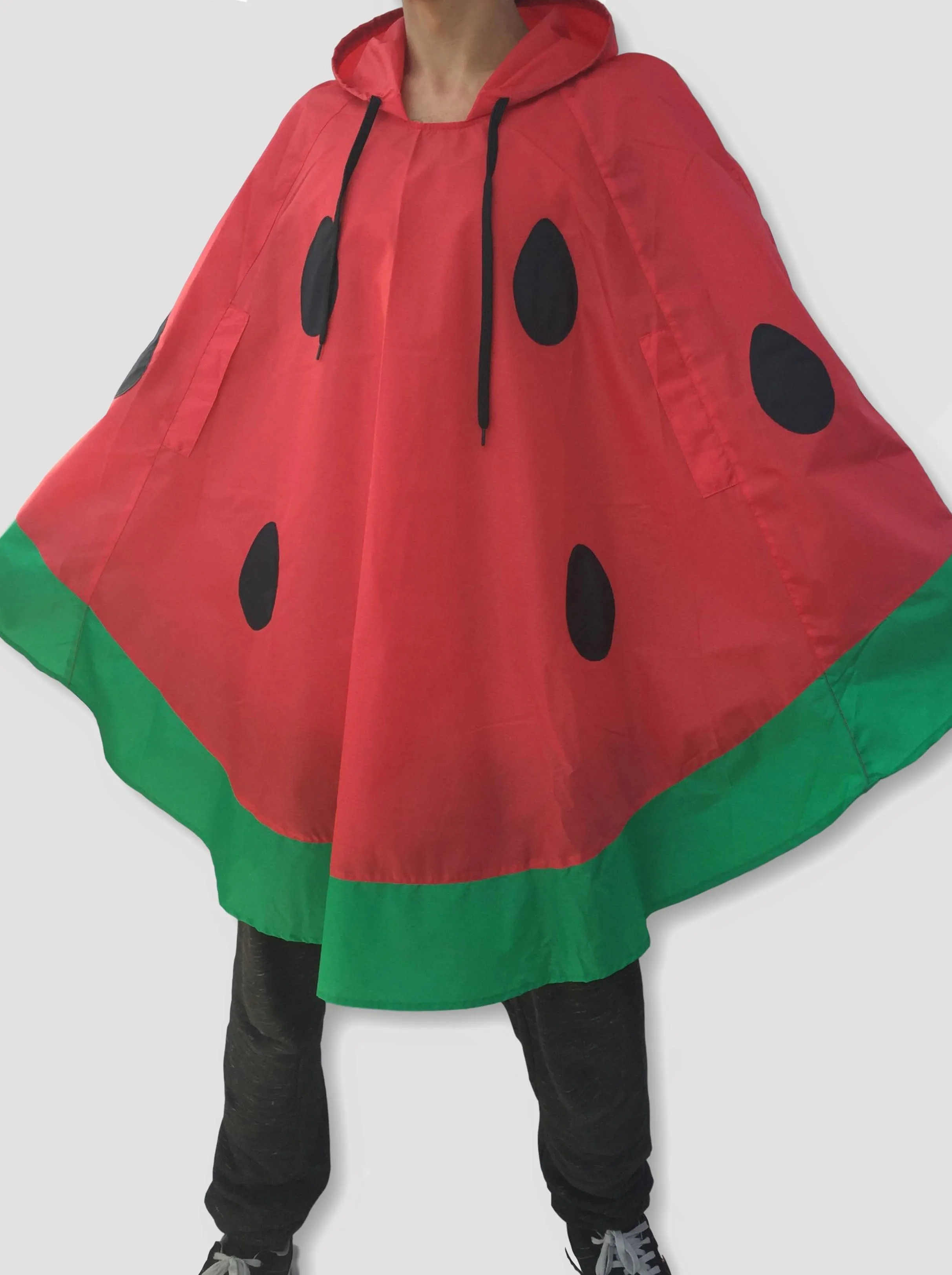 Watermelon Rain Poncho Red