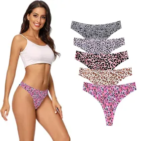 Wholesale Seamless Underwear for Women No Show Leopard Bikini Panties Lace