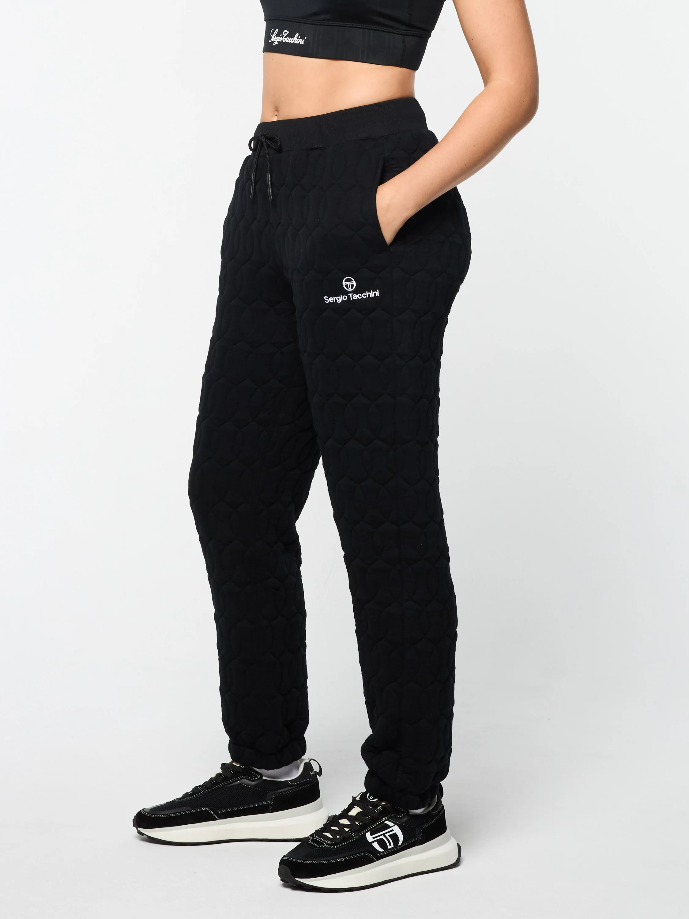 Women's Aversa Quilted Sweatpant- Black Beauty