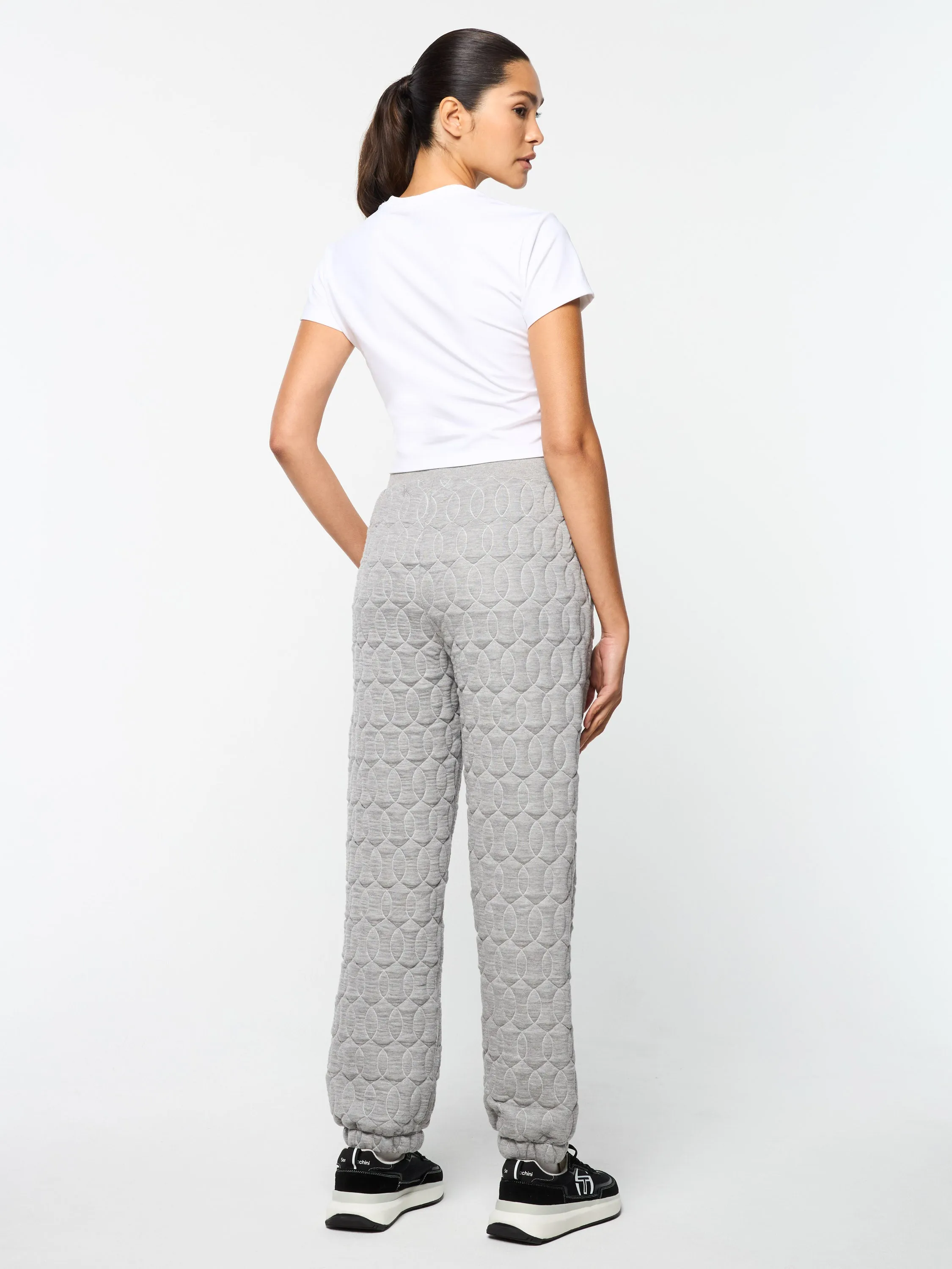 Women's Aversa Quilted Sweatpant- Heather Grey