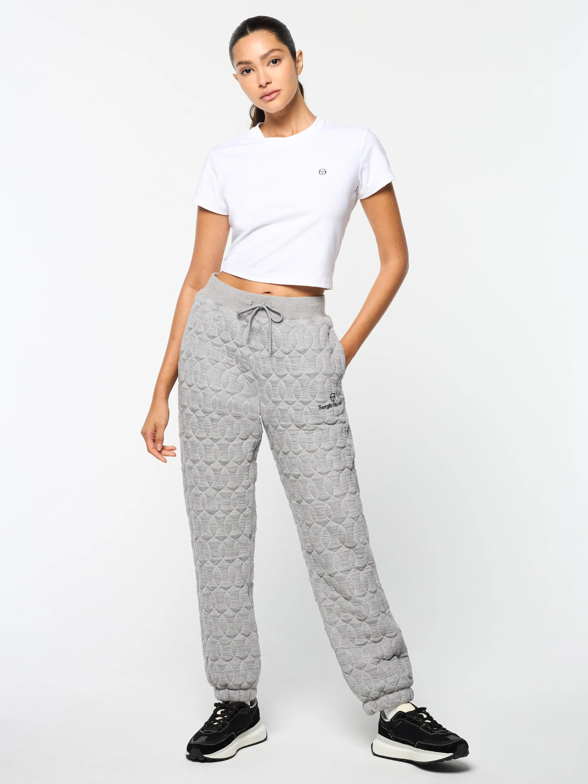 Women's Aversa Quilted Sweatpant- Heather Grey