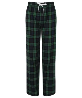 Womens tartan lounge pants | Navy/Green Check