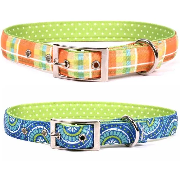 Yellow Dog Design Uptown Collar - Madras Orange