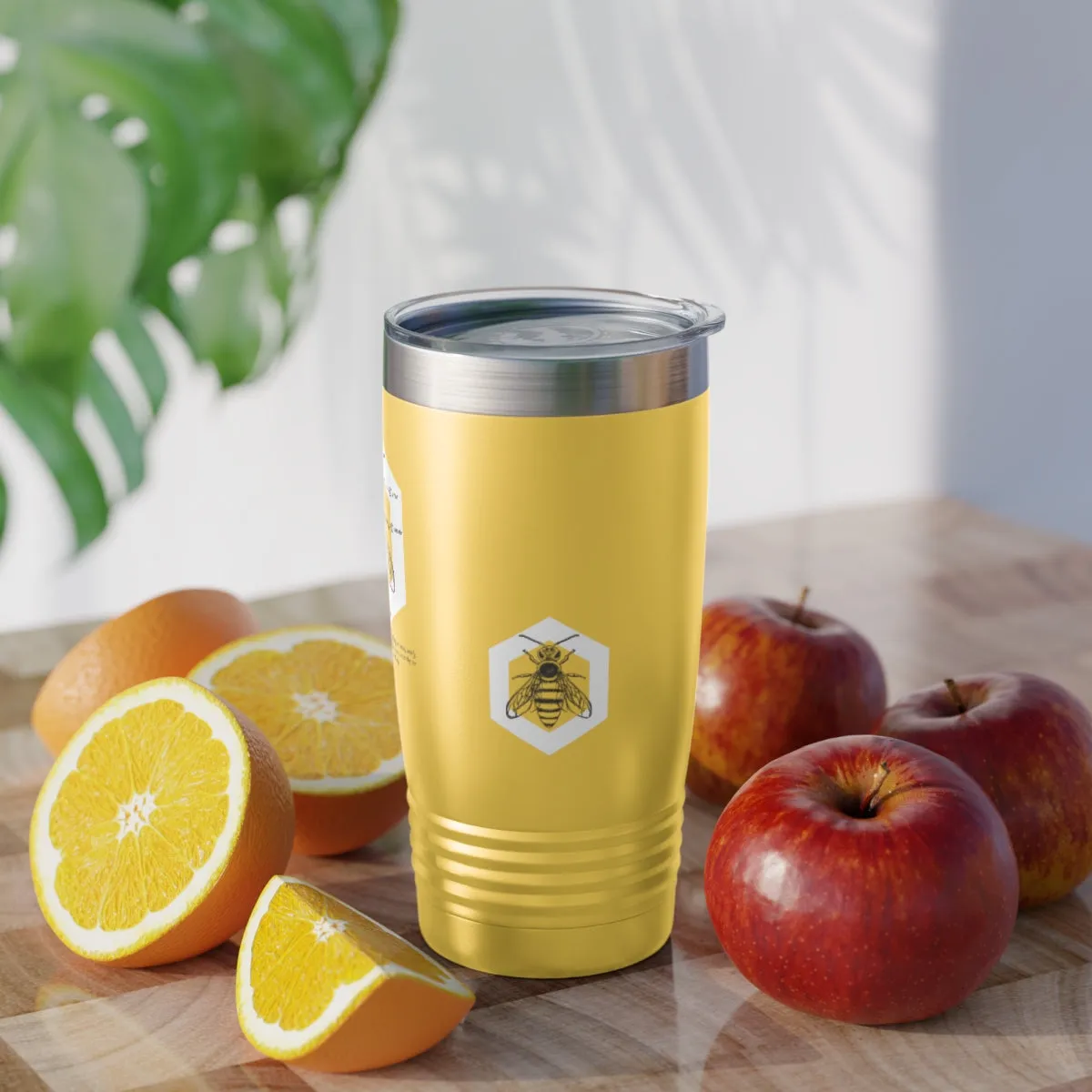 Yellow “We Believe” Steel Tumbler