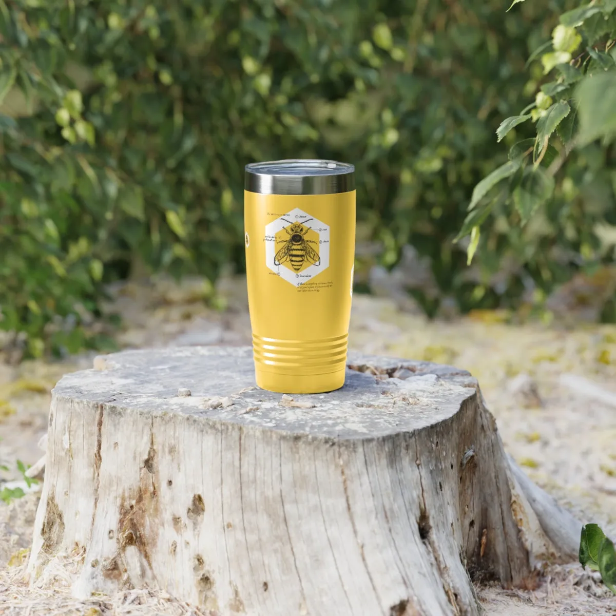 Yellow “We Believe” Steel Tumbler